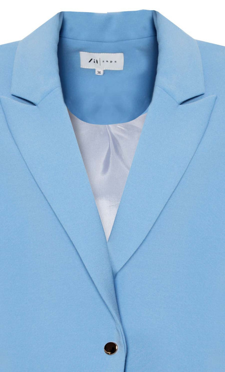 Niebieska, elegancka marynarka damska RENGO Niebieska, elegancka marynarka damska RENGO