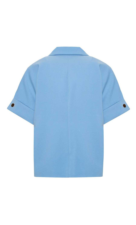 Niebieska, elegancka marynarka damska RENGO Niebieska, elegancka marynarka damska RENGO