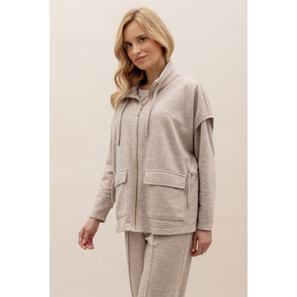 Luźna, beżowa kamizelka KATANIA