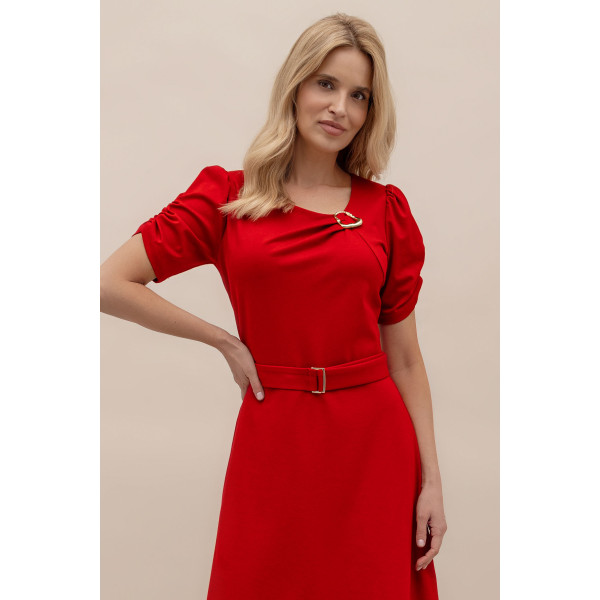 Czerwona, elegancka sukienka CORSJA