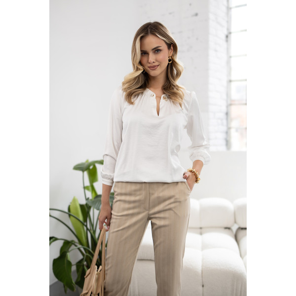 Kremowa, elegancka bluzka damska COMO