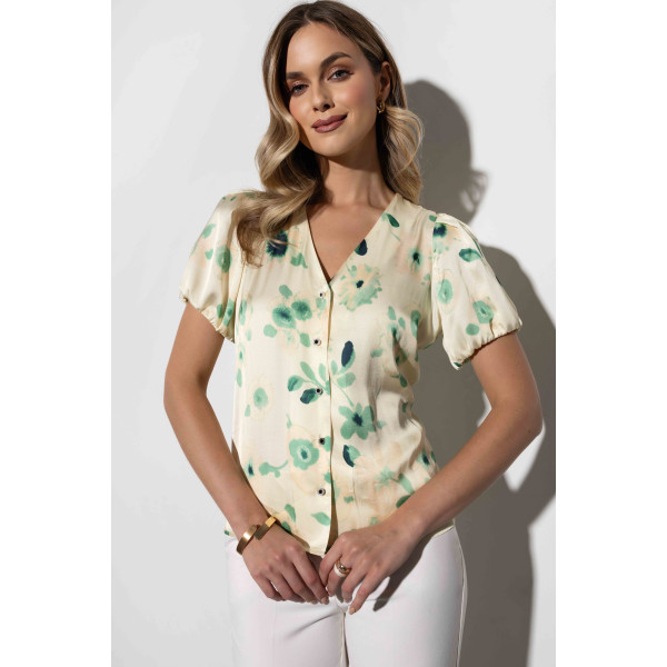 Delikatna bluzka z kwiatami CAMISA