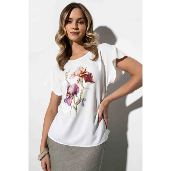 Letnia bluzka z kwiatowym nadrukiem FIORE