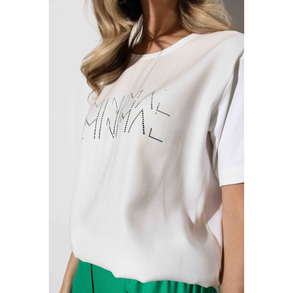 Kremowa, połyskująca bluzka LATOYA