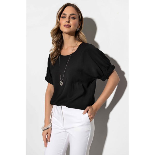 Czarna, elegancka bluzka damska PERCY