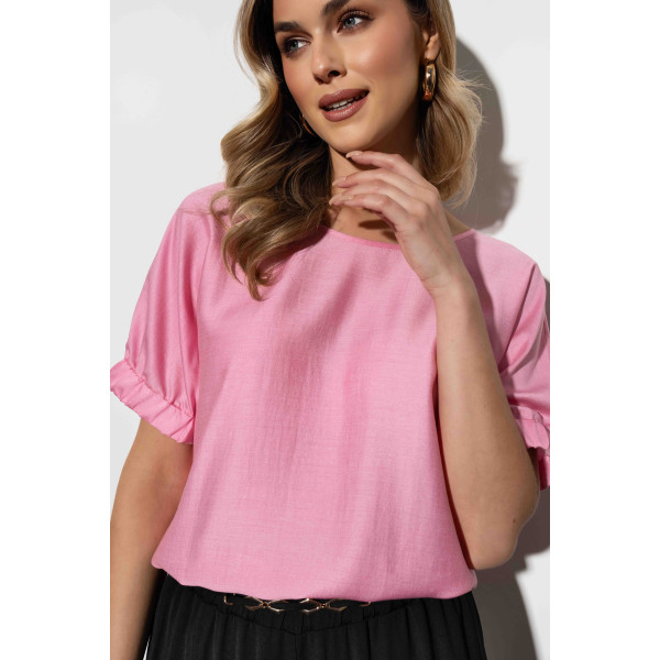 Różowa, elegancka bluzka damska PERCY