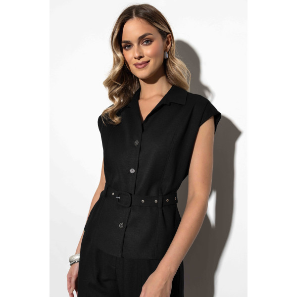 Czarna, elegancka kamizelka SENSO