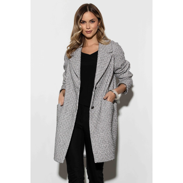 Czarny, elegancki płaszcz damski SYBIL