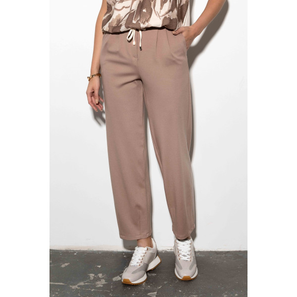 Beżowe, wygodne spodnie damskie BELLINI