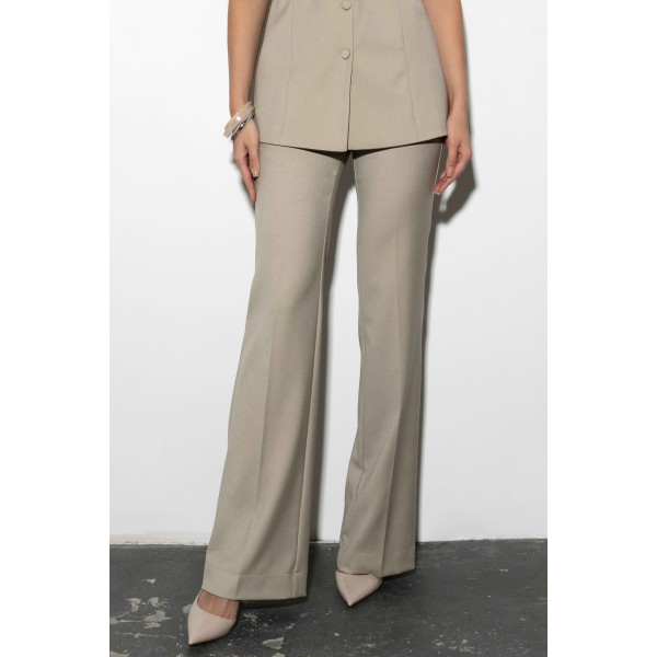 Eleganckie spodnie w kolorze jasnym khaki MONZINI