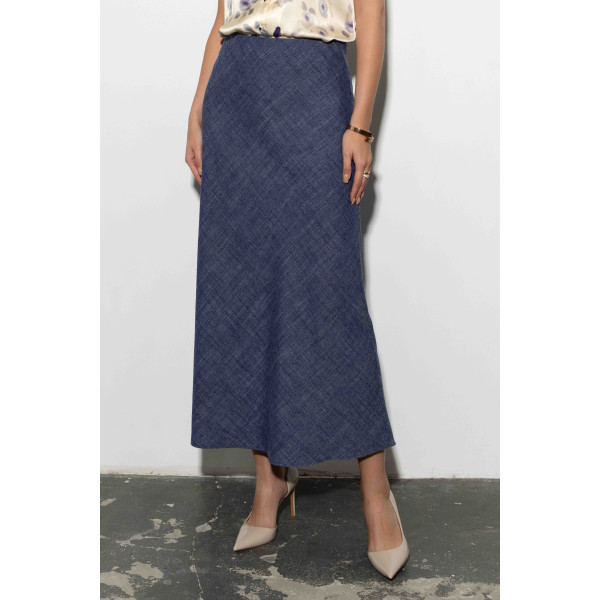 Kobieca, dłuższa spódnica w kolorze jeansu NOA