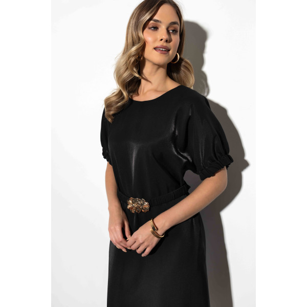 Elegancka sukienka z tkaniny z delikatnym połyskiem TRUDI