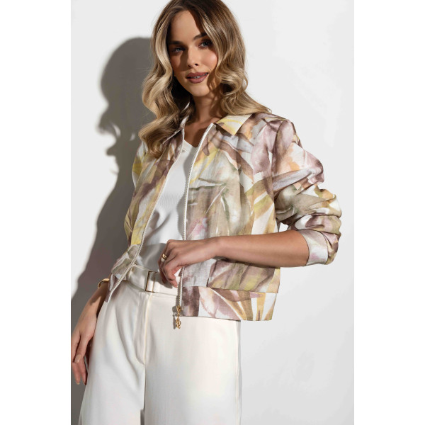 Wzorzysta kurtka typu bomberka AGAVE