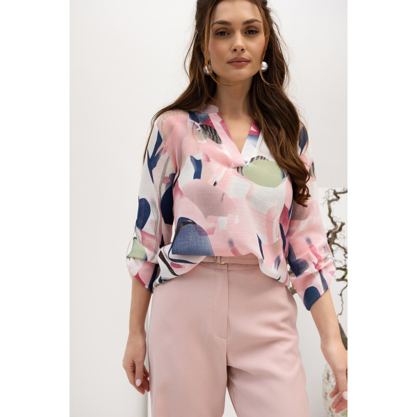 Letnia, wzorzysta bluzka damska HELENE