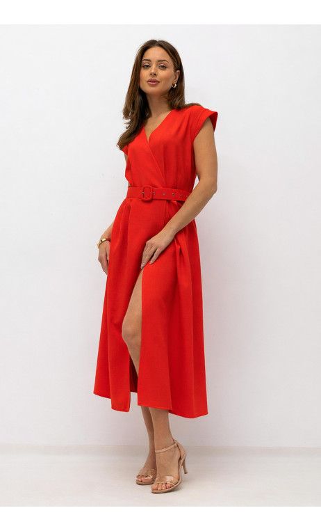 Elegancka, czerwona sukienka MURIEL