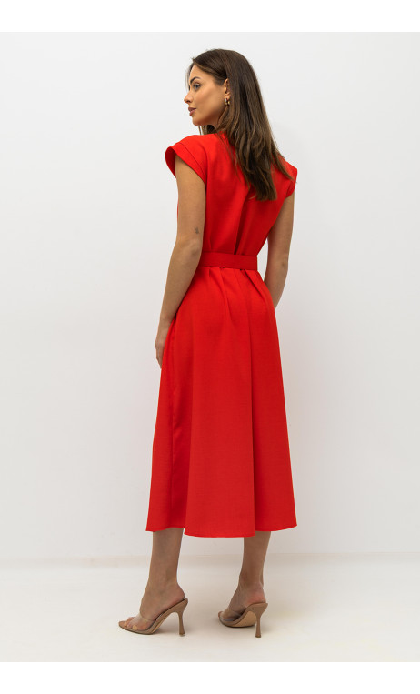 Elegancka, czerwona sukienka MURIEL