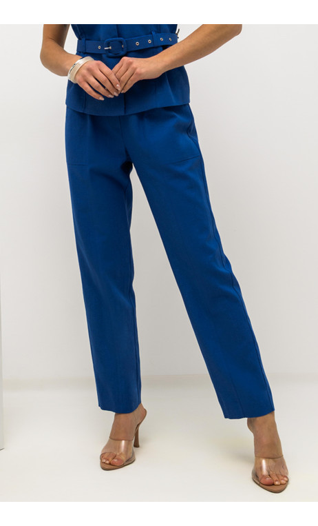 Letnie, wygodne spodnie damskie w kolorze chabrowym KARIBU