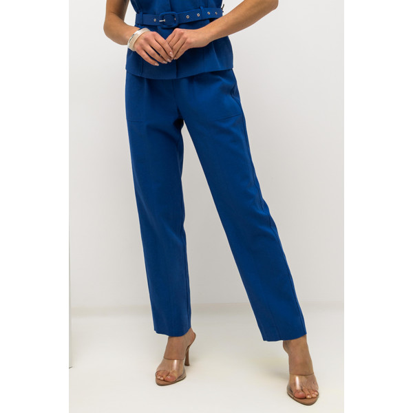 Letnie, wygodne spodnie damskie w kolorze chabrowym KARIBU