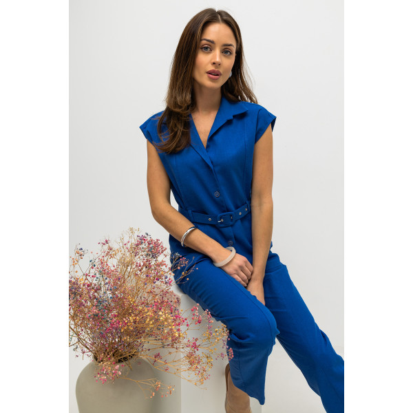 Letnia kamizelka damska w kolorze chabrowym SENSO