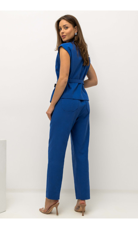 Letnia kamizelka damska w kolorze chabrowym SENSO