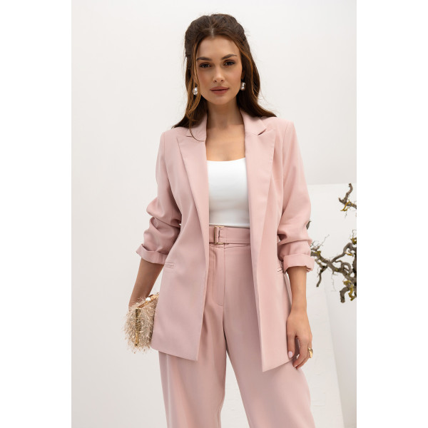 Elegancka marynarka w kolorze pudrowego różu BARENGO