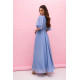 Długa, kobieca sukienka w kolorze pastelowego błękitu  ROKSANA