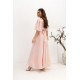 Zwiewna sukienka damska w kolorze pudrowego różu ROKSANA