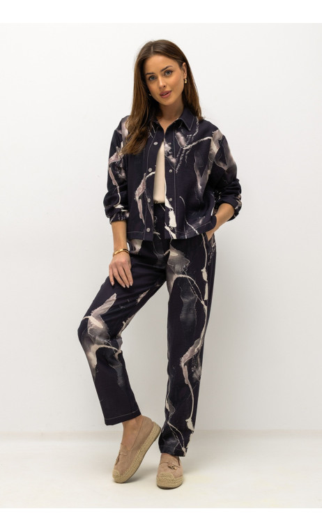 Czarne, modne spodnie PARANA