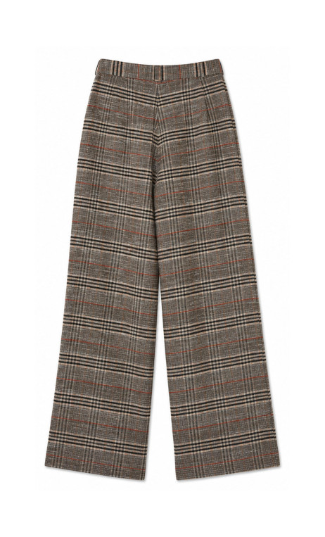 Eleganckie, luźne spodnie w kratę TOBY